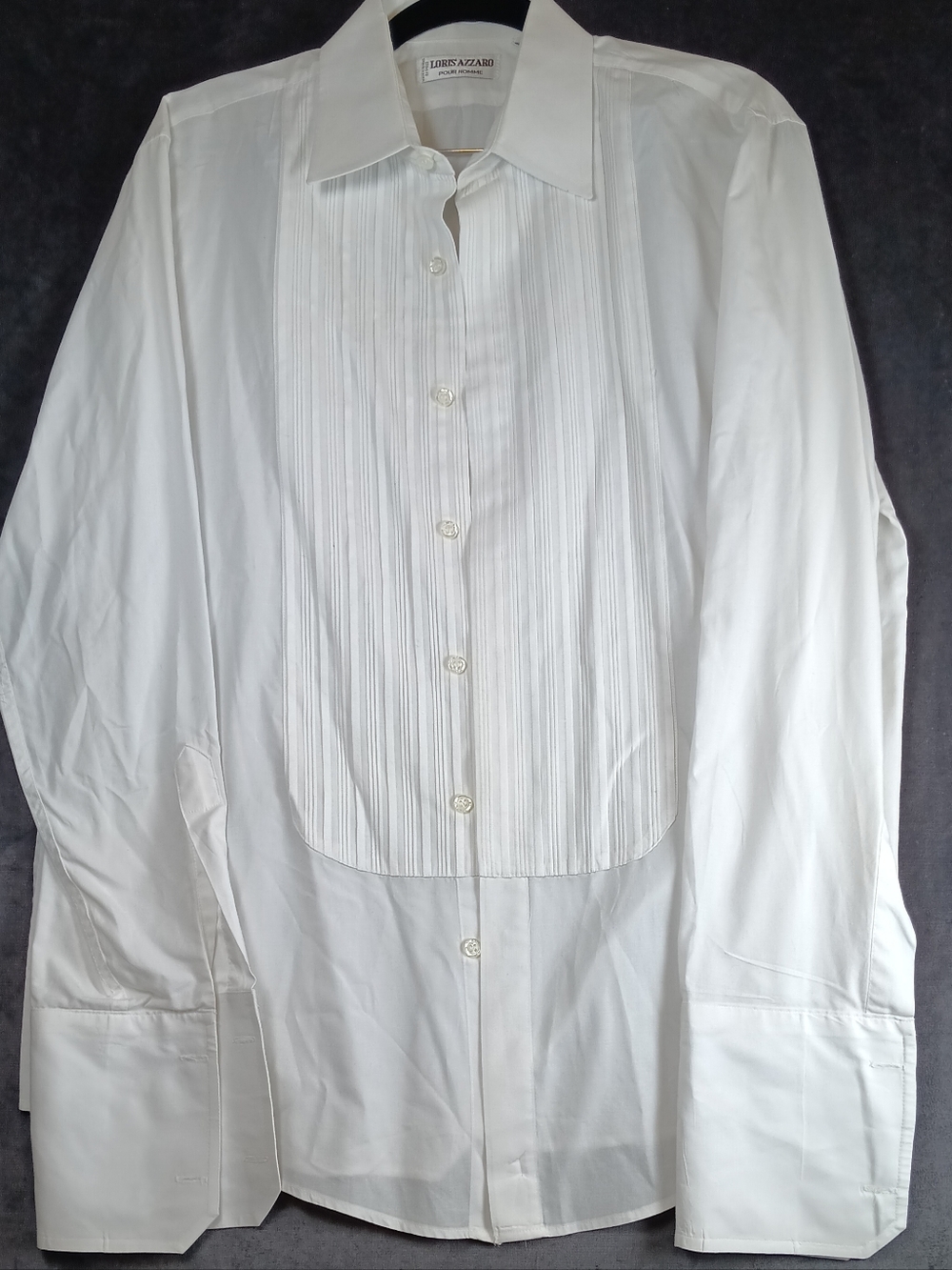 Lord & Taylor White Pleated Dress Shirt - Men's